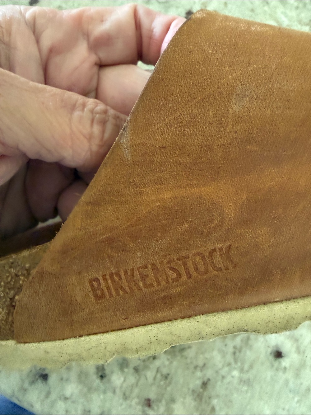 Birkenstock Tan Suede Two-Strap Sandal - Picture 7 of 8